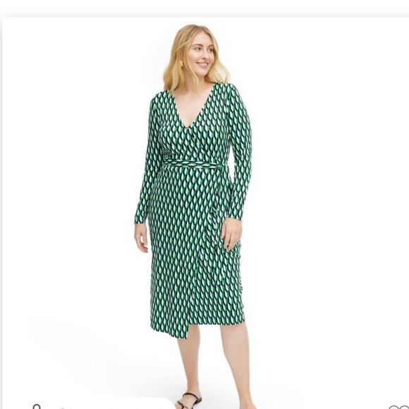 Diane Von Furstenberg x Target Dresses & Skirts - Diane Von Furstenberg for Target Arrow Geo Green Midi Wrap Dress